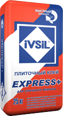 Быстротвердеющий клей для плитки  IVSIL EXPRESS ИВСИЛ ЭКСПРЕСС плюс