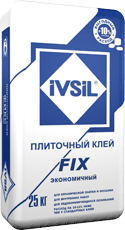 Экономичный плиточный клей IVSIL FIX ИВСИЛ ФИКС