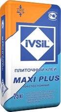 Клей для укладки плитки толстым слоем IVSIL MAXI PLUS ИВСИЛ МАКСИ ПЛЮС